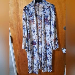 Pink Blush from motherhood maternity long floral sheer kimono